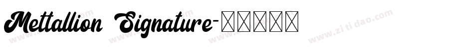 Mettallion Signature字体转换
